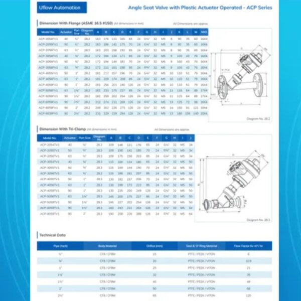Angle Seat Valve with Plastic Actuator Operated (NC/ NO/ Double Acting) - Image 4