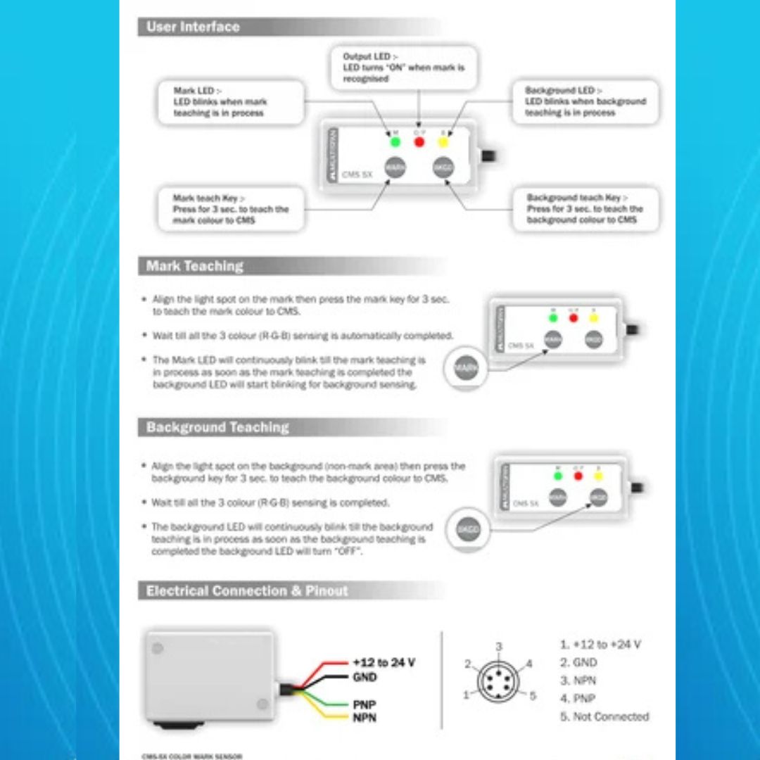 Color mark sensor Multispan CMS-5X - Image 7