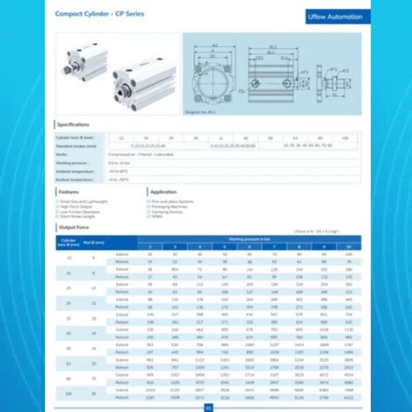 Compact Pneumatic Cylinder - Image 2