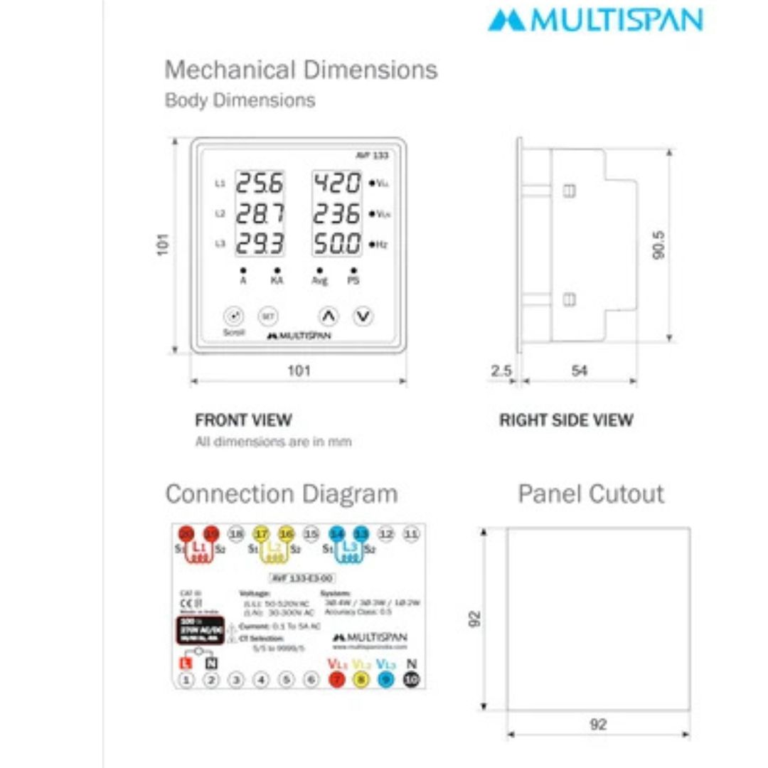 Digital AVF Meter - 3 + 3 Line Display - Image 5