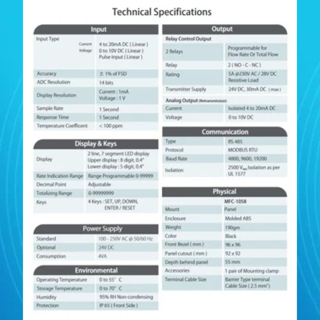 Digital Flow Totalizer MULTISPAN MFC-1058 - Image 4