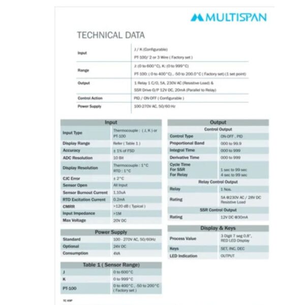 Digital Temperature Controller MULTISPAN TC-49P - Image 6
