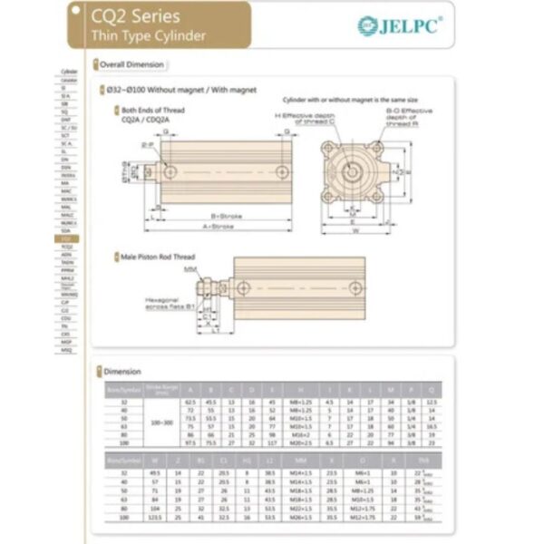 JELPC Thin Type Compact Air Cylinder - Image 11