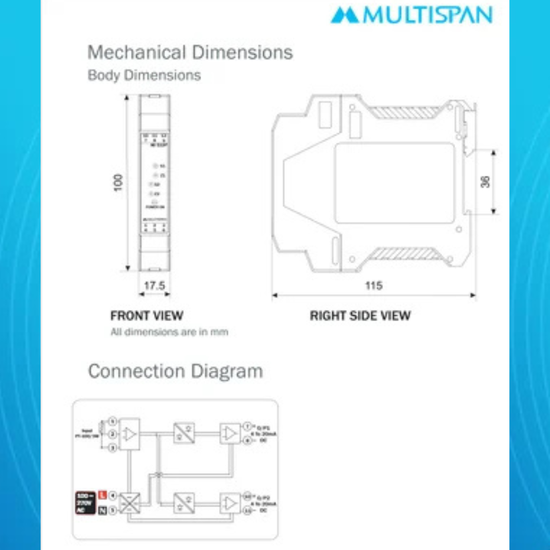 MULTISPAN MI-532P Signal Isolator-Temperature Input - Image 3