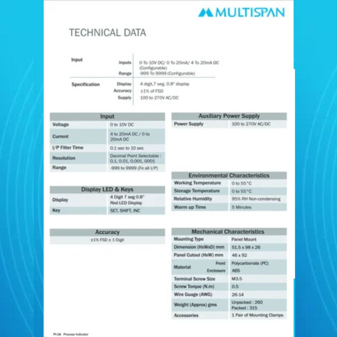 MULTISPAN PI-38 Process Indicator - Image 4