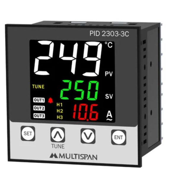 MULTISPAN PID-2303-3C PID Controller with Ampere Indication-3 OUTPUT - Image 2