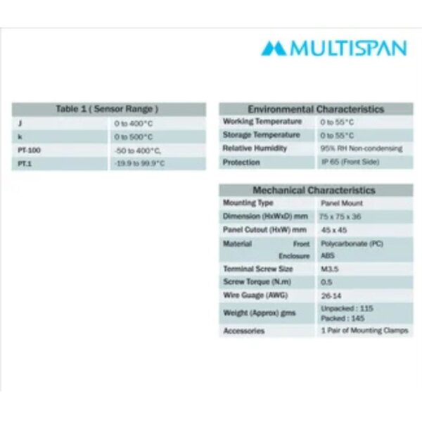 MULTISPAN PID Temperature ControllerTC-221P - Image 6