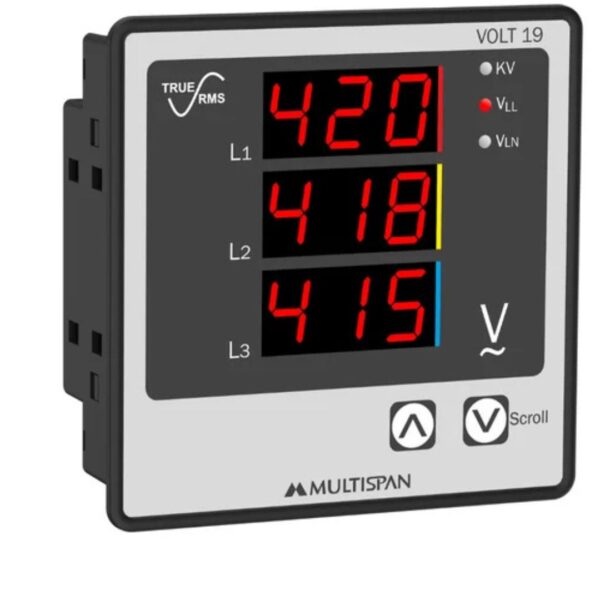 Multispan Digital Panel Meter ( 3 Phase Voltmeter)