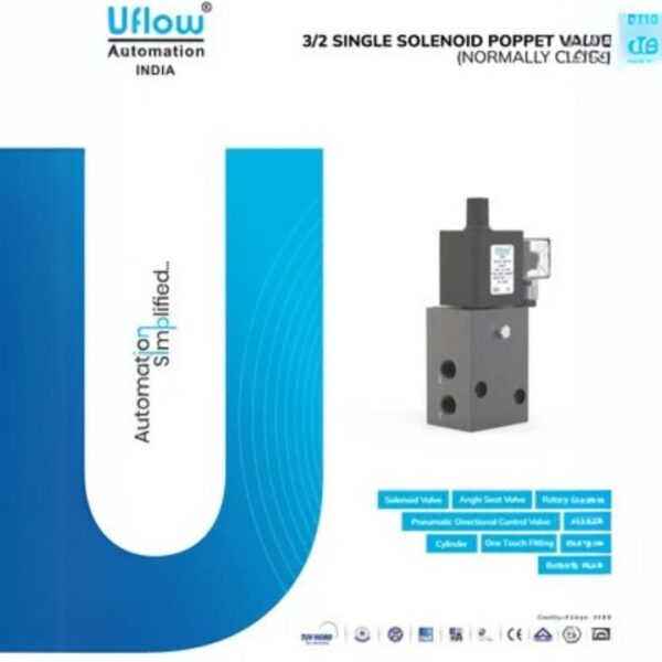 SINGLE SOLENOID POPPET VALVE (NORMALLY CLOSE)